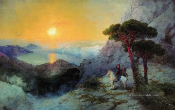  Sonnenaufgang Maler - Ivan Aiwasowski pushkin an der Spitze der ai Petri Berg bei Sonnenaufgang Berg